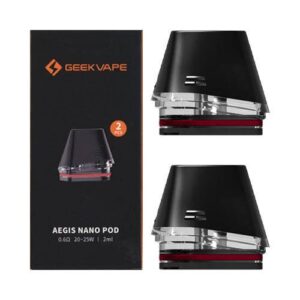 Aegis nano N30 Geek vape replacement pod offer in two variants 0.6 mesh for DL vaping and 1.2 ohms for MTL vaping consisting capacity of 2ml liquid with top filling system. Shop best price in Pakistan