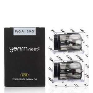 Uwell Yearn Neat 2 replacement pods feature a built-in coil, so there is no need to spend time changing coils. Once the coil is finished, simply replace the entire pod. Each coil has a resistance of 0.9 ohm which has been specially designed to balance flavour and vapour production. This kit works well with e-liquid with no more than 50% VG