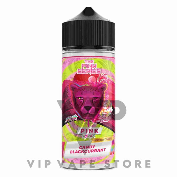 Dr Vapes Pink remix 120ml combines the essence of a black currant soft drink with a delightful sour kick, and this is further complemented by the subtle sweetness of cotton candy. a perfect blend that encapsulates the essence of a summer day with a twist of sour candy. Nicotine Strengths: 3mg 6mg