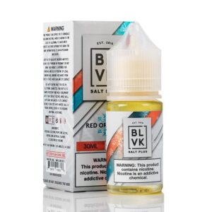 Red Orange salt plus BLVK 30 ml encapsulates the tangy and citrusy notes of red oranges, elevated by a refreshing frosty chill that's sure to lift your spirits. It's a delightful fusion of bright, zesty red oranges and a revitalizing frost that will leave your taste buds tingling with every puff.