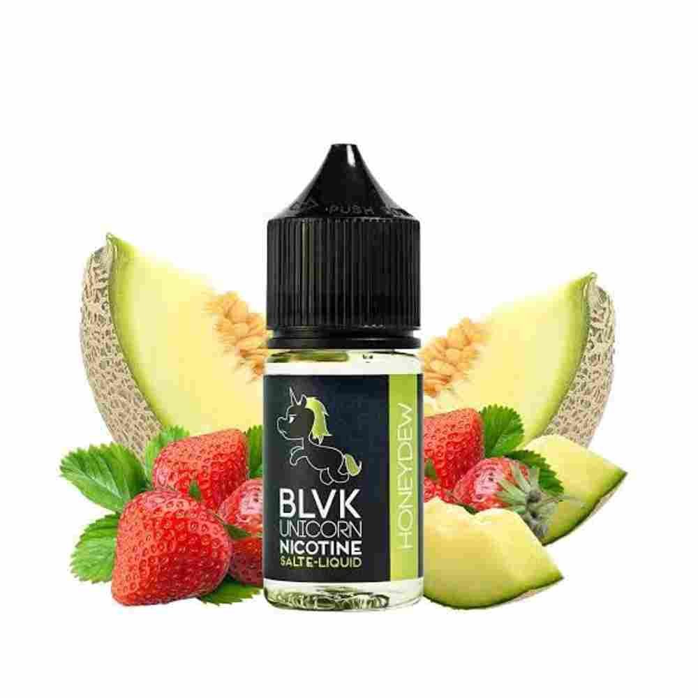 BLVK honey dew salt 30 ml Indulge in the flavor explosion where succulent honeydew melon chunks mingle with a medley of mixed berries. offers a delightful combination of sweet and fruity notes, that's bursting with flavor. masterfully blended the refreshing essence of honeydew with the complexity of mixed berries, ensuring a satisfying and vibrant taste sensation