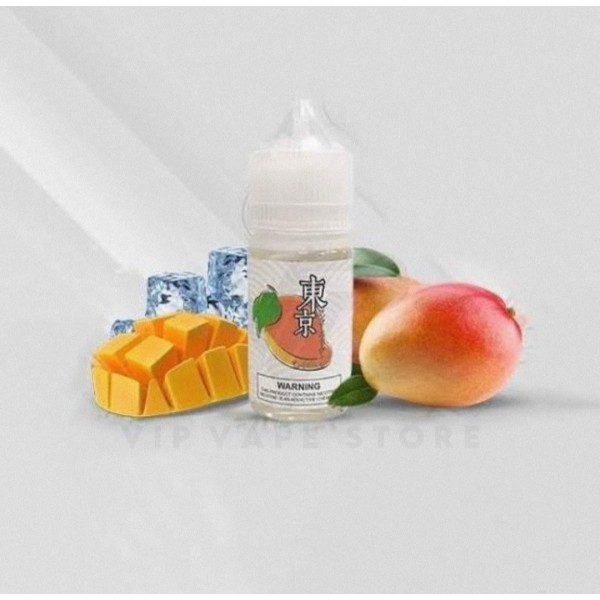 Tokyo saltnic Iced mango 30ml a refreshing e-liquid that captures the tropical essence of ripe mangoes, enhanced with a cool menthol twist. Enjoy the invigorating combination of sweet and juicy mango flavors, perfectly balanced with a chilling sensation. VG/PG: 50%/50% Size: 30 ml Nicotine Strength:  35mg/50mg