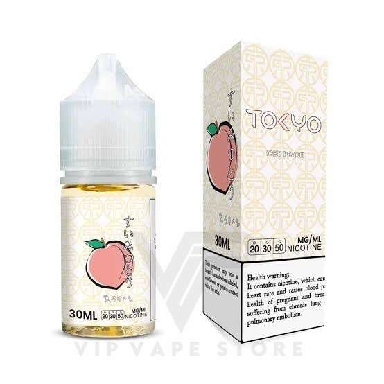 Tokyo saltnic Iced peach 30ml blending the natural sweetness of honey peach with a refreshing blast of icy coolness. Crafted from the finest quality ingredients, unleashes a tantalizing taste experience that resonates with both sweetness and invigorating freshness, ensuring a revitalizing journey with every puff. VG/PG: 50%/50% Size: 30 ml Nicotine Strength:  20mg/35mg/50mg All range of vape flavors with lowest price Shopping at VIP Vape Store is a breeze. You can either visit our Karachi Nazimabad outlet or place orders directly on our website and via WhatsApp. We offer nationwide delivery through trusted courier partners like Leopard, TCS, and Bykea, while also providing our own riders for deliveries within the city. Stay updated with our latest products by visiting our website and following us on Facebook and Instagram. At VIP Vape Store, authenticity and freshness are our commitments, ensuring you always receive the best products and top-notch customer service. Don’t miss out on our exclusive offer for Tokyo saltnic Iced peach 30ml at the best price in Pakistan, available only at VIP Vape Store. At VIP Vape Store, we take immense pride in our extensive selection of E-liquids and salt nicotine flavors. We cater to a wide range of preferences, featuring fruits, desserts, cereals, and tobacco options. Our freebase e-juices come in varying nicotine strengths, including 0mg, 3mg, 6mg, 12mg, and 18mg. On the other hand, our salt nicotine options range from 20mg to 50mg, providing the flexibility you need.