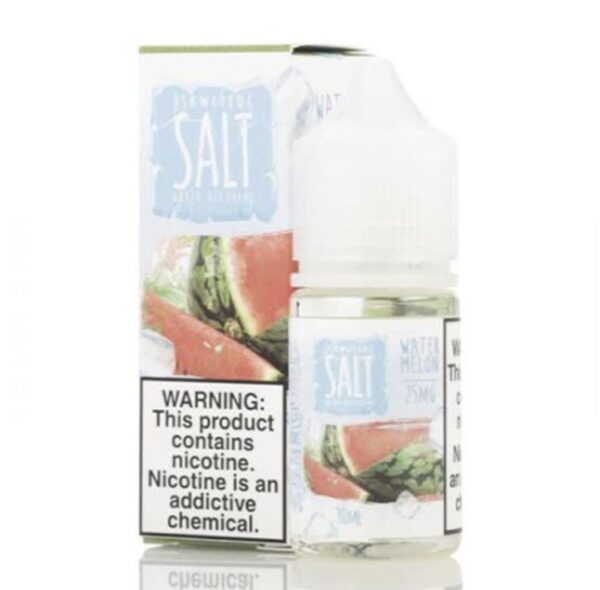 Skwezed salt watermelon ice 30ml dive into the delectable fragrance of freshly sliced watermelons. Each inhale offers a gratifyingly sweet and juicy watermelon flavor. The impeccable fusion of flavors crafts a revitalizing vaping journey that fulfills your desires. With every puff, relish the mouthwatering notes of ripe watermelon, delivering a taste that's sweet, succulent, and incredibly refreshing. the perfect combination of natural fruit sweetness and coolness, ensuring that's as satisfying as it is invigorating. Enjoy the pure essence of freshly cut watermelons, all captured in this delightful