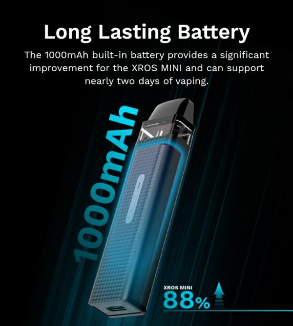Vaporesso Xros mini starter kit - 1000mah battery