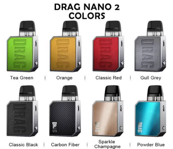 VOOPOO DRAG NANO 2 Pod System Kit continues the classic and stylish Drag design, and also adopts the new top-filling and leak-resistant pod system.  while Once hold in hand, you would never want to put it down.