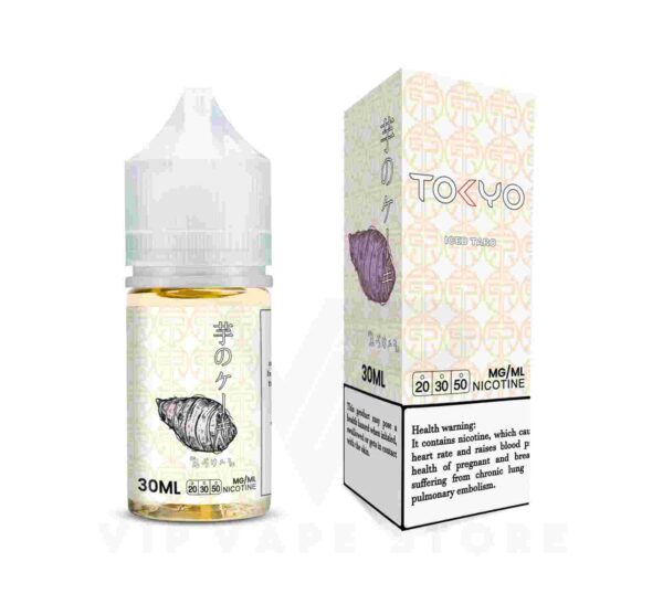 Tokyo Iced Taro 30ml an extraordinary fusion of taro ice cream with a subtle infusion of creamy cheese. blend offers a soft and intriguing touch of creamy iced flavor, promising a uniquely satisfying taste. Allow the combination of taro, creamy cheese, and refreshing ice to transport into a realm of distinct and enjoyable sensations with each flavorful inhale. Size: 30ml bottle Strength: 35 & 50 MG VG/PG Ratio: 50/50 Ingredients: PG, VG, natural and artificial flavors.