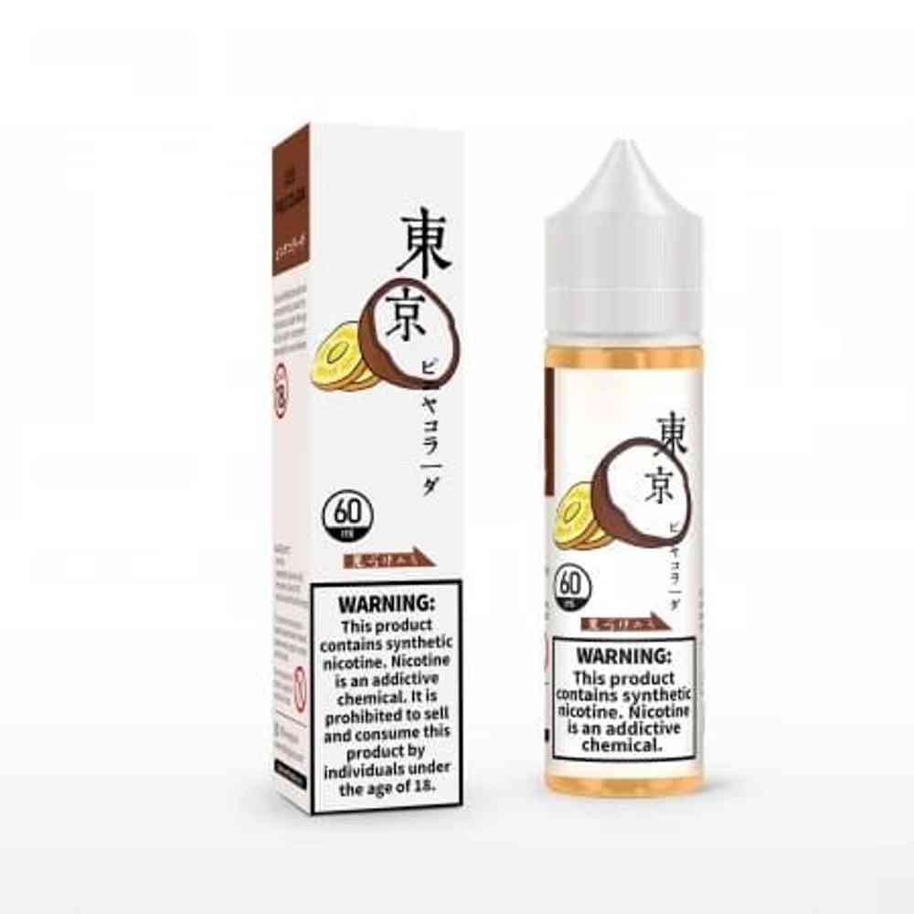 Tokyo Pina Colada 60ml is a creamy blend of pineapple and coconut, a refreshing cloud which feels party on a summer beach.