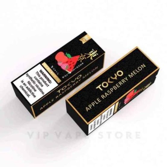 Iced Apple raspberry melon 30ml Tokyo Golden series blend presents a fresh and invigorating mix, marrying the juicy essence of watermelon with the crispness of crimson and green apples, complemented by the sweet-tart infusion of raspberries. The addition of ice tempers the vibrant fruity notes, offering a smooth and cooling finish. Size: 30ml bottle nic level: 20, 35 & 50 MG VG/PG Ratio: 50/50 Ingredients: PG, VG, natural and artificial flavors.