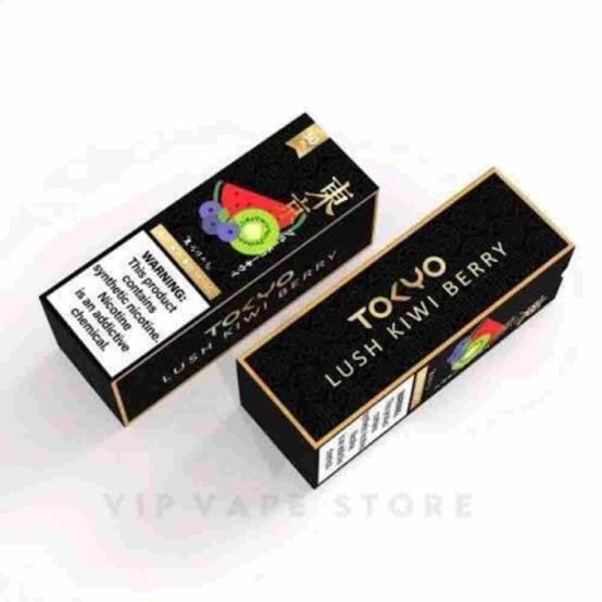 Iced Lush kiwi berry 30ml Tokyo Golden series this tantalizing mix juiciness of ripe red watermelons intertwines elegantly with the tartness of mixed berries and the tangy essence of kiwi. Each inhale unveils a delightful contrast of sweet and tangy notes, while the exhale offers a refreshing icy blast, elevating the fusion of fruits to an entirely new level. It's a refreshment in every puff, a combination designed to invigorate the senses with its vibrant and cooling Size: 30ml bottle nic level: 20, 35 & 50 MG VG/PG Ratio: 50/50 Ingredients: PG, VG, natural and artificial flavors.