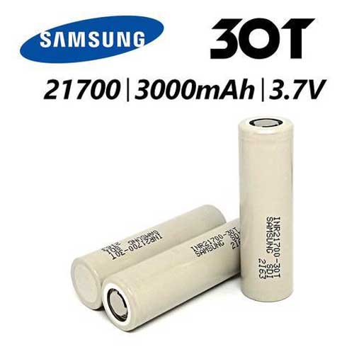 Samsung 30T 21700 100% AUTHENTIC RECHARGEABLE BATTERY 3.7V 3000mAh FLAT TOP 