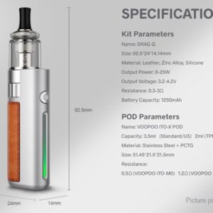 Voopoo Drag Q specification