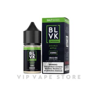 BLVK double apple original salt series 30ml the essence of an apple a day keeping your worries at bay. a delightful collision of flavors, bringing together the crispness of red and green apples with a refreshing menthol breeze. 