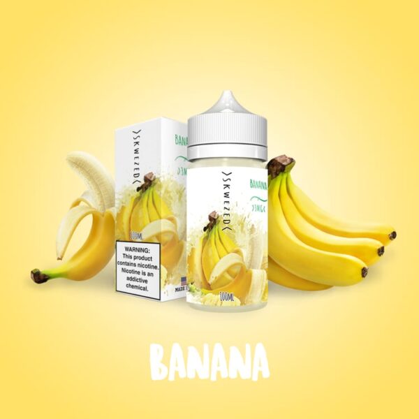 Skwezed Banana 100ml Get ready to embark on a flavor adventure Imagine the sweet and ripe banana transformed into an exotic and refreshing e-liquid. It's a tropical delight packed with loads of sweetness and that unmistakable fruity essence. This versatile tropical treat is an absolute must-try for all you banana enthusiasts out there! Whether it's a scorching sunny day or a crisp, cool night Ratio : 70vg/30pg Available Nicotine Levels : 0mg, 3mg, 6mg Bottle : 100ml Chubby Gorilla