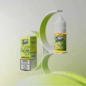 TOKYO GREEN GRAPE CRAZY FRUITS 30ml Embark on a journey with burst of vibrant flavors echoing the essence of succulent. Its rich, full-bodied character expertly harmonizes the sweet and tangy elements, offers a fruity adventure that's both invigorating and refreshingly balanced VG/PG: 50%/50% Size: 30 ml Nicotine Strength:  35mg/50mg