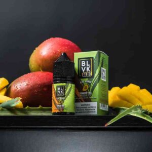 BLVK ALOE MANGO blend of fresh, ripe mangos infused with the refreshing notes of aloe vera. promises a delightful concoction that captures the sweet and tropical essence of mangos, balanced with the rejuvenating touch of aloe vera,