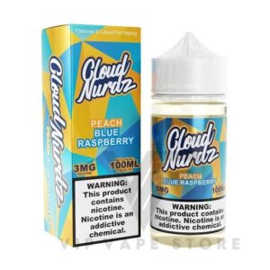 Cloud Nurdz blue raspberry peach 100ml a zesty combination of sweet peaches and the tart tanginess of blue raspberries. combo delivers the perfect amount of razzle dazzle, creating a fusion, making it a delightful Nicotine Strength: 0mg, 3mg, 6mg Ratio: 65VG / 35 PG leading vaporizer shop in Pakistan For your convenience, customers have multiple options for making purchases at E Juice Outlet in Karachi, Nazimabad. You can either visit our physical outlet or simply place an order directly through our website or WhatsApp. We offer nationwide delivery across Pakistan through trusted courier partners such as Leopard and TCS, as well as the convenience of Bykea. Moreover, we have our dedicated riders within the city for swift deliveries. Cloud Nurdz blue raspberry peach 100ml Ejuice best price in Pakistan only at VIP vape store