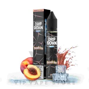 Drip down frosty Peach ice 30ml flawlessly encapsulates the essence of a tropical getaway. combines the subtle aroma of a luscious, ripe peach with a kick of potent nicotine salts, resulting in a delectable fruity concoction that will adorn your taste buds with remarkable flavor. Enjoy the unique fusion of peach and ice that's sure to transport you to an exotic destination with every puff. Size: 30ml bottle Strength: 25, 50 MG VG/PG Ratio: 70/30 Brand Origin: Drip down Ingredients: PG, VG, natural and artificial flavors.