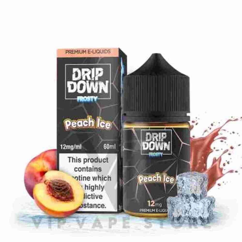 frosty Peach ice by drip down 60ml flavor Drip Down’s particular and herbal Frosty Peach Ice juice that completely captures the essence of an uncommon vacation, It blends the sensitive heady fragrance of a luscious, ripe peach with a dose of amazing nicotine salts to create a scrumptious fruity composition in an effort to decorate the flavor buds with splendid flavor.