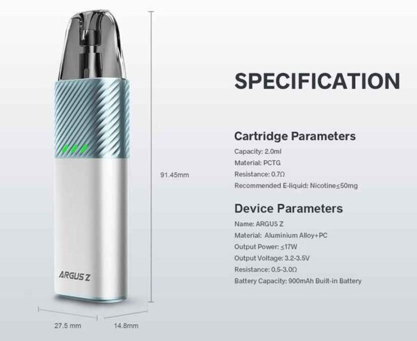 voopoo argus z specs