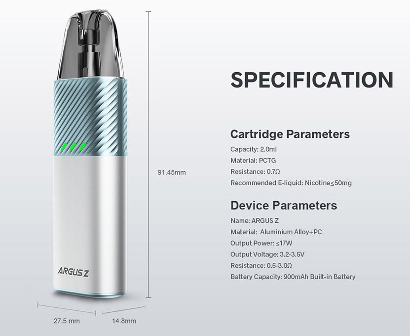 Argus Z Specifications 