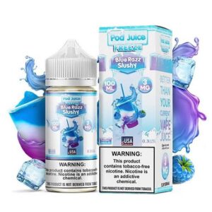 POd juice bluerazz slushy iced freeze 100ml