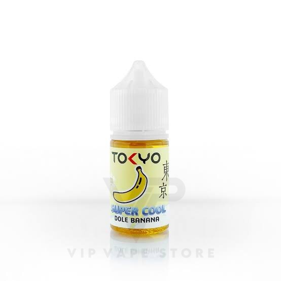Dole banana 30ml Tokyo Super cool series The feature candy and aromatic banana taste will genuinely captivate the banana taste fans. Because that is a completely unique taste that each person who enjoys as soon as is difficult to ignore. The slight taste mixed with the chilliness from the ice makes it difficult to forget. VG/PG: 50%/50% Size: 30 ml Nicotine Strength:  35mg/50mg