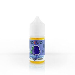 Wild Blueberry 30ml Tokyo Super cool series cold infusion enhances the natural vibrancy of the blueberry flavor, creating a profile that is both bold and invigorating. With every exhale, feel the crispness linger, leaving a trail of satisfaction that resonates with the true essence, a celebration of nature's bounty, encapsulated in every drop VG/PG: 50%/50% Size: 30 ml Nicotine Strength:  35mg/50mg
