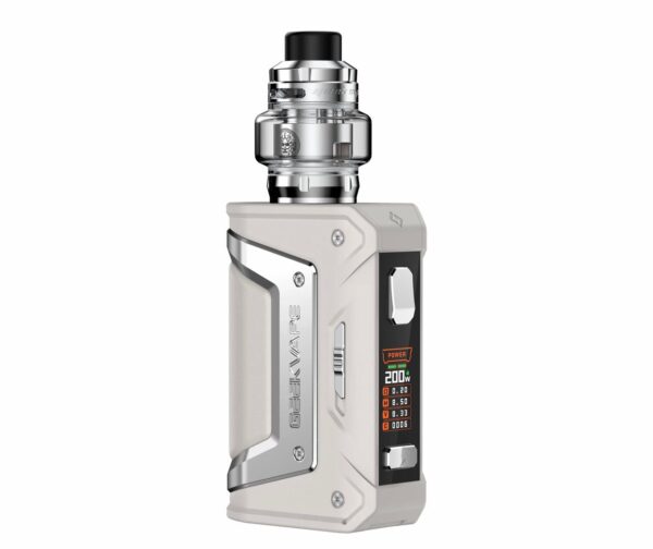 Geekvape aegis L200 Classic 200W vape Kit, Power output range of 5-200W, paired with Z MAX Tank by geek vape and uses double 217oo batteries. Built with a reliable zinc alloy body,  Geekvape L200 Classic combines all the popular features of the previous L200 and Aegis Legend into a new body that can hold a pair of 21700 batteries which will extend the life of your vaping session. Besides, the Geekvape L200 Classic Kit can use 18650 batteries with the included battery adapters. Adopting the temperature control kit and wide compatibility with optional nickel, titanium and stainless steel wires. GeekVape Aegis Legend 2 classic Features Output Power: 5W-200W Maximum Output Charging Port: Type Port C Atomizer Resistance: 0.1ohm - 3 ohms. battery specification: dual 21700/18650 (not with box) display screen: 1.08 inch TFT color screen Case material: Zinc Alloy Top Airflow IP68 Rating