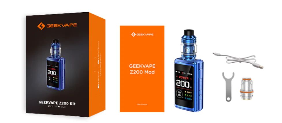 Geekvape Zeus 200 package includes