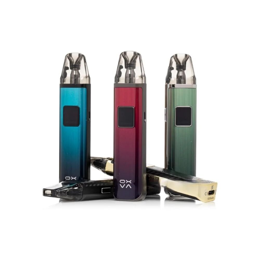Oxva Xlim Pro Pod kit system 30W is an upgraded version of the XLIM series, offering several improvements and new features. Here are the key features of this model. Increased Battery Capacity it comes with a larger built-in battery, with 1000mAh provides more power and longer sessions it has faster charging compared to its predecessor this allows to spend less time waiting for device to recharge and more time enjoy experience. Updated Cartridge Design which introduces an updated cartridge with a direct top-fill system this means you can conveniently refill the pod without removing it. Oxva Xlim Pro Pod kit system Features: 18 mint fast charging 1000 mah battery 2ml pod capacity 30w max output Airflow Control  Side AFC 0.42" OLED mini screen 3 types of cartridges for different experience  SPECIFICATIONS: Weight: 66g Colors: 7 Colors Material: Zinc Alloy + IML + PCTG Coil Specifications: V2 replacement pod 0.6 RDTL freebase ( 20-30w ) V2 replacement pod 0.8 MTL or DL ( 12-20w ) Packages : device 1* 0.6Ω cartridge(pre-installed) 1* 0.8Ω cartridge Type-C Cable User Manual