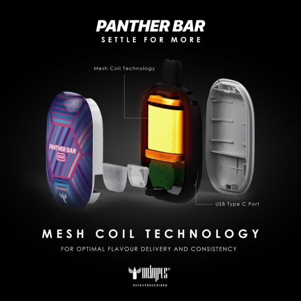 Dr vapes panther bar disposable 5500 puff features