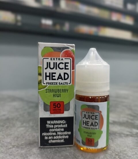 Strawberry kiwi extra freeze by juice head 30ml combines the flavors of sun-ripened strawberries, tart kiwis, and a creamy touch to create a unique and balanced  experience.