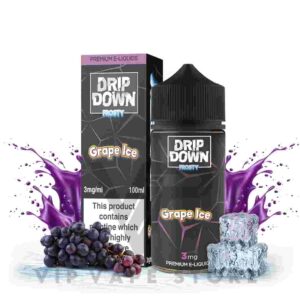 Drip down frosty Grape ice 100ML offers a fusion of tangy grape flavors, enhanced by a refreshing menthol chill. The fantastic blend provides a cooling sensation that will invigorate your senses. Without any harsh aftertaste, this e-liquid perfectly captures the sweetness and tartness of fresh grapefruit. Treat yourself to a delightful vaping experience that will cool your soul and leave you craving more. Size: 100ml bottle Strength: 0, 3, 6 MG VG/PG Ratio: 70/30 Brand Origin: Drip down Ingredients: PG, VG, natural and artificial flavors.