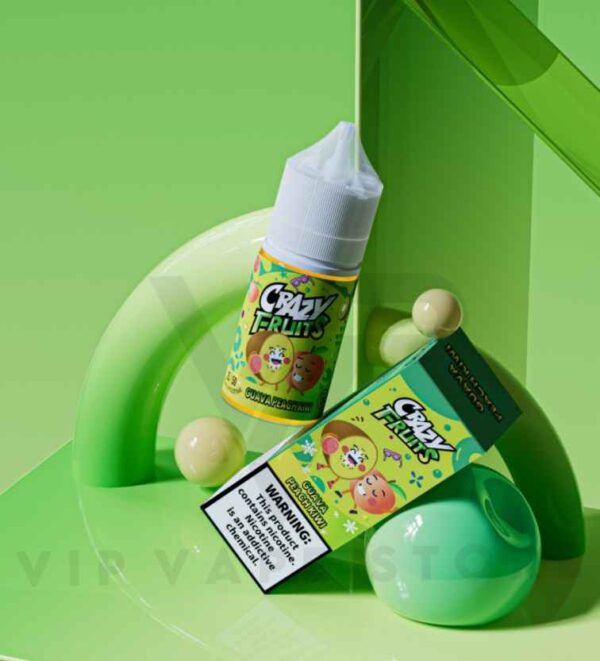 Tokyo Guava Peach Kiwi Crazy Fruit 30ml Dive into the vibrant world where the essence of sun-ripened peaches, freshly peeled guavas, and juicy slushy kiwis intertwine to create a burst of sweet and tangy delight. like a tropical dance for your taste buds, offering a harmonious blend of three distinct fruits that'll transport you to a paradise of flavor. With every inhale, experience juiciness of peaches, followed by the tropical allure of guavas, and finally, the zesty kick of ripe kiwis. It's a symphony of unique tastes Size: 30ml bottle Strength: 35 & 50 MG VG/PG Ratio: 50/50 Ingredients: PG, VG, natural and artificial flavors.
