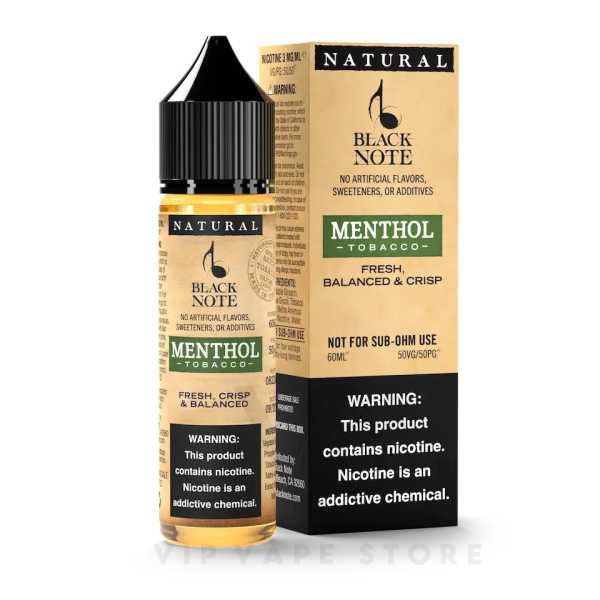 Black Note Menthol tobacco 60ml description emphasizes the precision and premium quality highlighting the fusion of sun-cured organic Oriental tobacco with the invigorating menthol extract from organic peppermint leaves. an ultra-smooth, fresh, and crisp sensation that rivals the excellence of top-tier menthol cigarette brands.