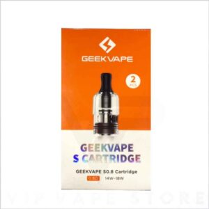 Geek Vape S3 Cartridge Pod 2ml designed for the Wenax S3 Pod System, also compatible with Wenax SC and Wenax Stylus. These pods feature a convenient silicone stoppered side filling system, allowing for a 2.0ml capacity. The 0.8 Ohm pod works best between 14-18W the 1. 2Ohm between 09-13W will provide a more restricted, cigarette-like inhale while lower resistances will create larger amounts of vapour with a looser sensation. Pack of 2 refillable pods 2.0ml capacity Convenient fixed coils Side Filling UPGRADED MAGNETIC CONNECTION: It's more simple-design as the invisible magnetic connection. And it makes each insertion and removal eaiser
