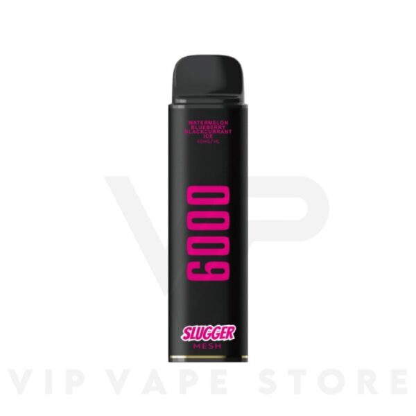 Watermelon Blueberry Blackcurrant ICE SLUGGER DISPOSABLE Ice Slugger Black Edition Rechargeable Disposable Pod. Dive into the juicy essence of watermelon, interwoven with the bold notes of twin wild berries
