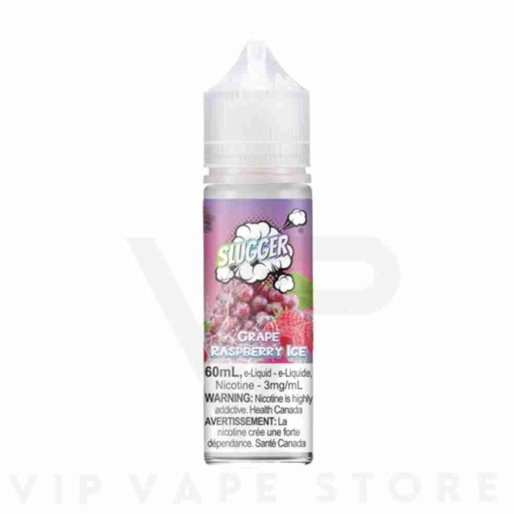 Slugger Grape Raspberry Ice 60ml delivers an exhilarating vaping experience with its perfect fusion of lush grape and ripe raspberry flavors, complemented by a refreshing ice touch.