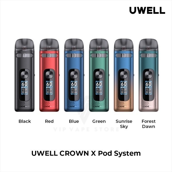 Uwell Crown X Pod Kit Superior smooth performance, and leak-proof design effortless refilling & a pocket-sized masterpiece. Shop the Uwell Crown X Pod Kit