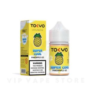 Pineapple Iced Tokyo Super cool series 30ml salt of fruity goodness, while the exhale leaves you feeling invigorated by the frosty finish. Dive into the cool, refreshing taste of Tokyo Super Cool Pineapple