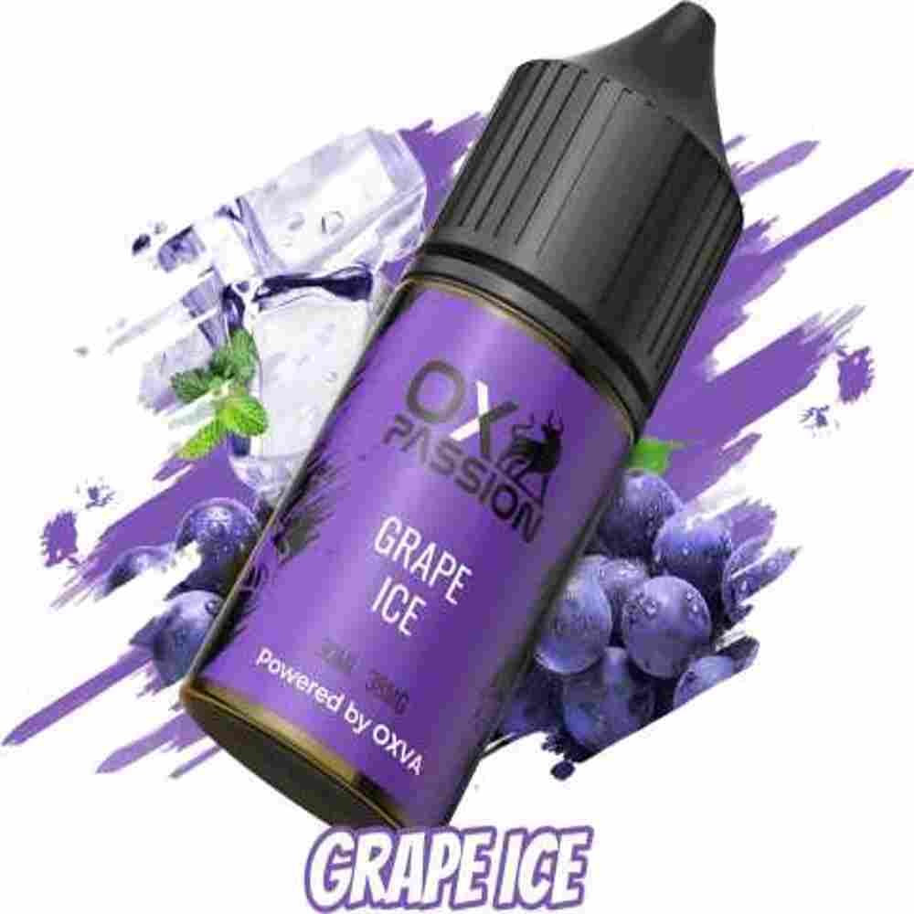 Experience the refreshing burst of Grape Ice 30ml OX Passion by Oxva. This e-liquid is perfect for those who crave a fruity and icy blend. Made with passion, this e-liquid will awaken your taste buds and leave you feeling satisfied. Hurry and try it now! Icy Grape Blast! Grape Ice 30ml by OXVA Cool down with a burst of grapey goodness! This Grape Ice e-liquid by OXVA 30ml blends sweet grape with a refreshing icy finish, perfect for an invigorating puff. Chill out and satisfy your taste buds!