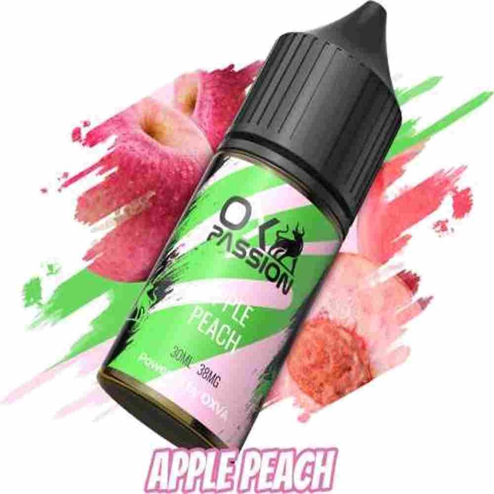 Indulge in the sweet and tangy flavors of Apple peach 30ml OX passion by oxva e-liquid. Savor the refreshing taste while fulfilling your nicotine cravings. Whereas Enjoy a smooth vaping experience with every puff. Unleash your passion for flavorful vaping with OXVA's Apple Peach 30ml e-liquid. While dive into a world of sweet apple and tangy peach notes that will tantalize your taste buds with every puff. So Say goodbye to dull vaping experiences and hello to a smooth, refreshing sensation that satisfies your nicotine cravings Let the sweet embrace of apple and peach ignite your senses, delivering a burst of freshness with every inhale. Say goodbye to bland vaping experiences and hello to pure satisfaction.