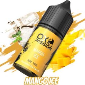 Introducing Mango Ice 30ml OX Passion by OXVA! While this refreshing e-liquid features a delicious blend of ripe mangoes and a cooling sensation to quench your thirst. Perfect for a hot summer day, indulge in the tropical taste of mangoes while enjoying a frosty finish. Taste the essence of summer in every puff! Unleash a burst of tropical paradise with Mango Ice 30ml OXVA salt flavor. Dive into a symphony of ripe mangoes and a refreshing chill but that will transport you to a sunny beach with every inhale. Embrace the summer vibes and treat to this exotic blend that will leave you feeling cool, satisfied, and oh-so refreshed.