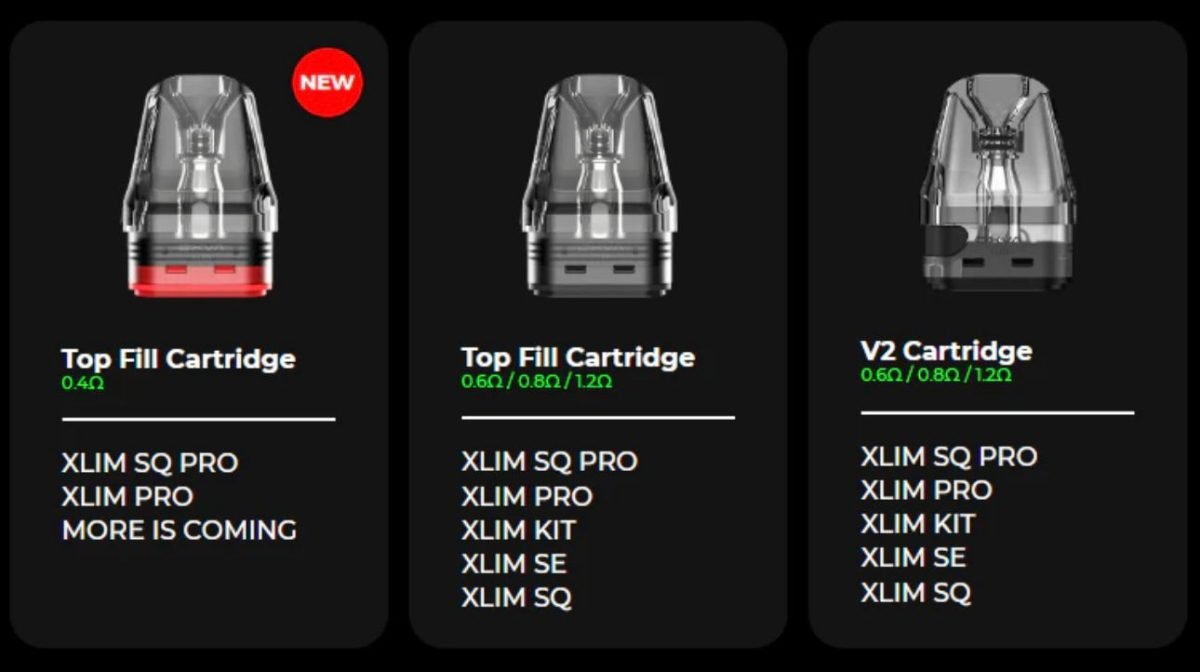 oxva xlim v2 vs v3 replacement tank