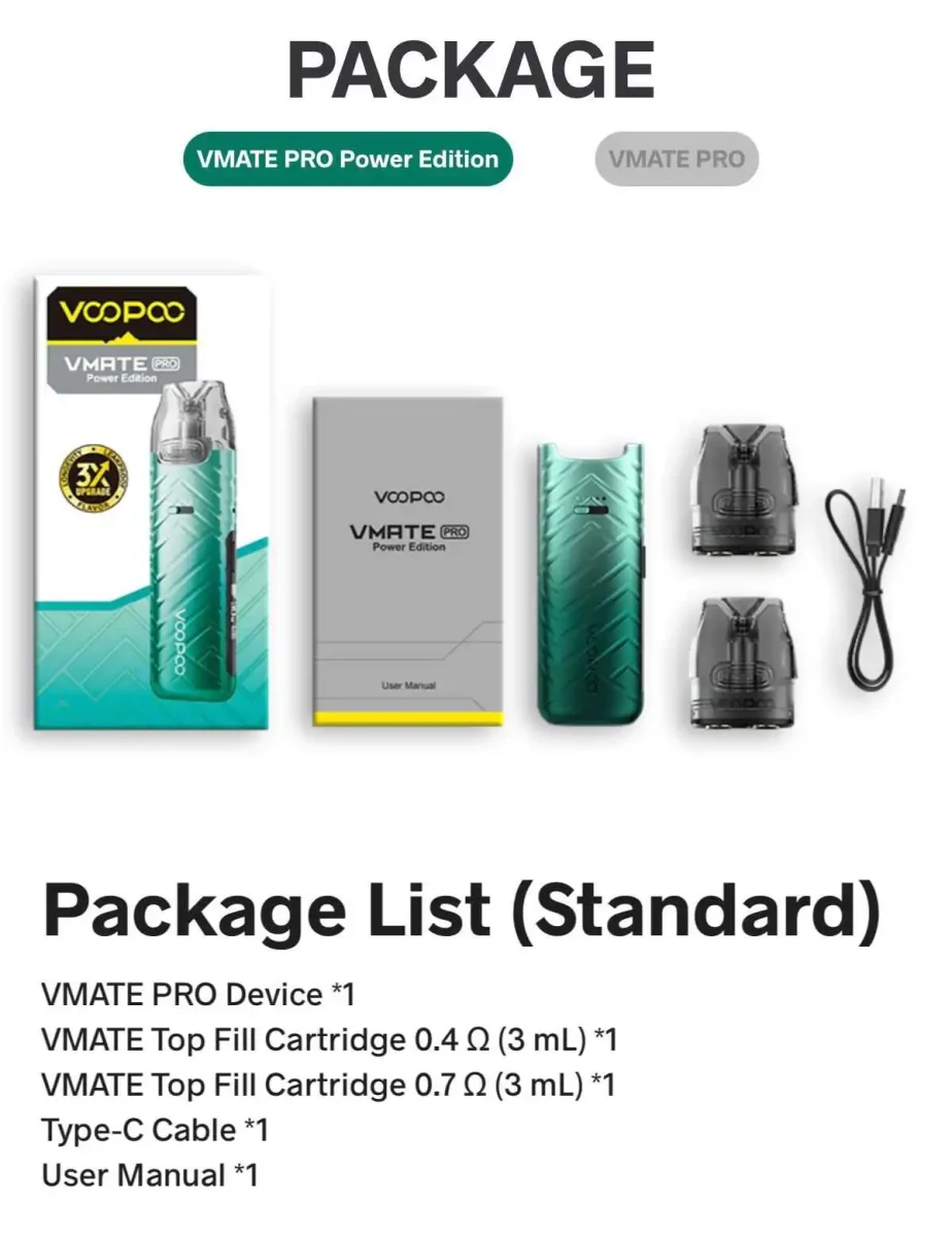 vmate power edition pro box includes