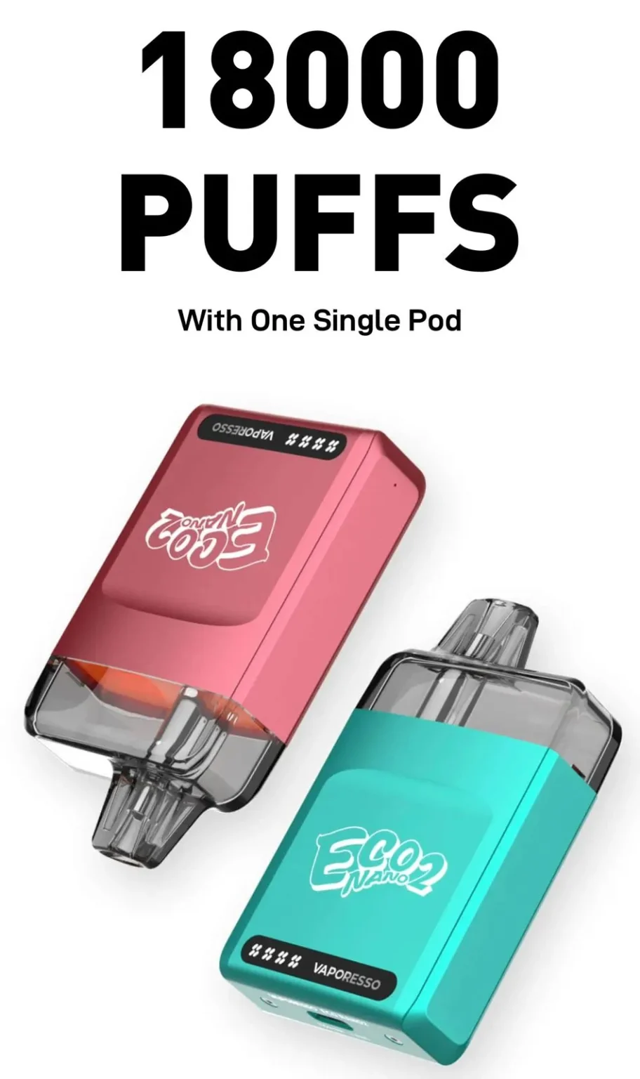 eco nano 2 18000 puffs capacity