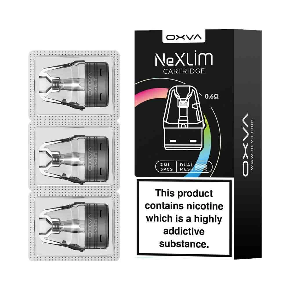 Oxva Nexlim replacement Cartridge designed to deliver exceptional vaping experiences, featuring built-in mesh coils that cater to MTL, RDL, and DTL vaping preferences. The convenient top-filling system allows for effortless refills on-the-go, eliminating downtime and ensuring uninterrupted vaping pleasure. With a range of resistance options, including 0.6Ω, 0.8Ω, and 1.2Ω, these 2ml pods adapt seamlessly to individual vaping styles,
