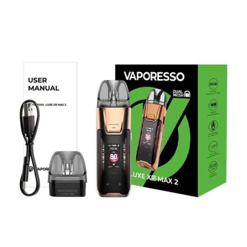 Vaporesso Luxe Xr Max 2 Pod Mod Kit box content