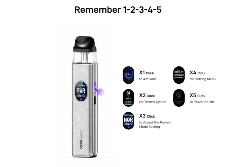Vaporesso Xros 5 Pod kit features